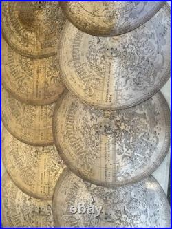 Symphonion Lot of Large Perforated Metal Disc Music Box Discs Assortment