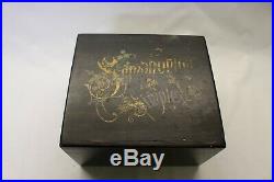 Symphonion Simplex German Made Music Box with 18 Discs Antique