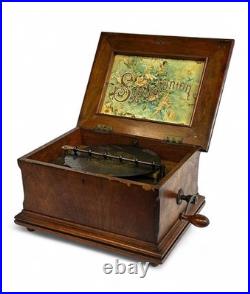 Symphonion antique music box 19th Century Disc Playing Music Box