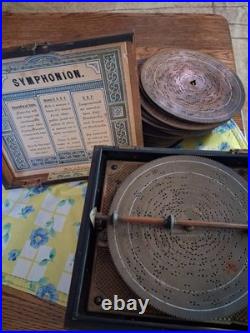 Symphonion antique music box 19th Century Disc Playing Music Box