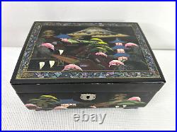 T. O. P. Tokyo Japan 1950s Jewelry Music Box Japan Includes 2 Jewelry Pieces GUC