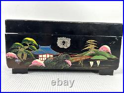 T. O. P. Tokyo Japan 1950s Jewelry Music Box Japan Includes 2 Jewelry Pieces GUC