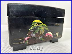 T. O. P. Tokyo Japan 1950s Jewelry Music Box Japan Includes 2 Jewelry Pieces GUC