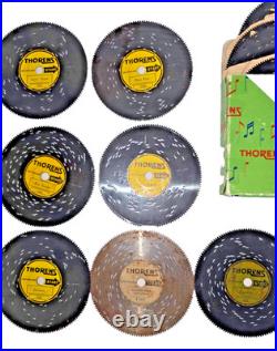 THORENS Wooden Music Box With 11 Discs. 5 Christmas & 7 Classics Tunes, Working