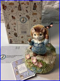 TOM KITTEN Au Clair De La Lune BEATRIX POTTER Music Box Hand Painted BOXED