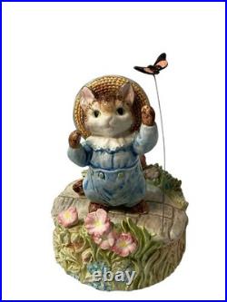 TOM KITTEN Au Clair De La Lune BEATRIX POTTER Music Box Hand Painted BOXED