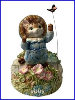 TOM KITTEN Au Clair De La Lune BEATRIX POTTER Music Box Hand Painted BOXED