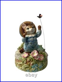 TOM KITTEN Au Clair De La Lune BEATRIX POTTER Music Box Hand Painted BOXED