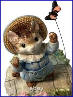 TOM KITTEN Au Clair De La Lune BEATRIX POTTER Music Box Hand Painted BOXED