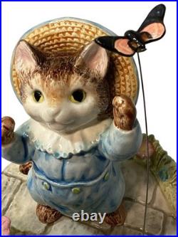 TOM KITTEN Au Clair De La Lune BEATRIX POTTER Music Box Hand Painted BOXED