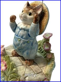 TOM KITTEN Au Clair De La Lune BEATRIX POTTER Music Box Hand Painted BOXED