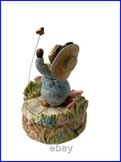TOM KITTEN Au Clair De La Lune BEATRIX POTTER Music Box Hand Painted BOXED