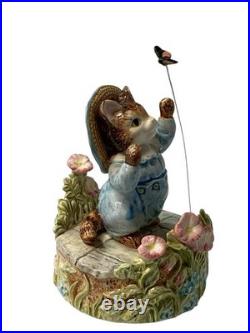 TOM KITTEN Au Clair De La Lune BEATRIX POTTER Music Box Hand Painted BOXED