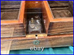 TWO LEVEL SORRENTO REUGE Wind up Music Box Inlay Jewelry Box. Italy