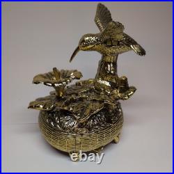 Taj Importing Gold Gilt Hummingbird Automaton Music Box Lara's Theme Dr. Zhivag