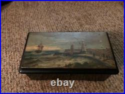 The Little Guy, wonderful little Swiss Cylinder Music Box, 4 aires, ship motif