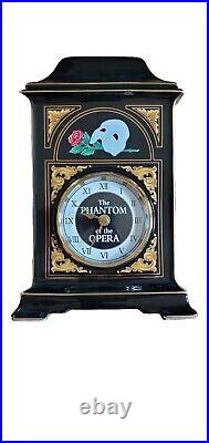 The San Francisco Music Box Co The Phantom Of The Opera Clock Mantle Piece MINT