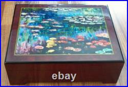 The San Francisco Music Box Company Monet Water Lilies Pink Jewelry Box