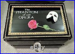 The San Francisco Music Box Company Phantom of the Opera Mask & Rose Musical Box