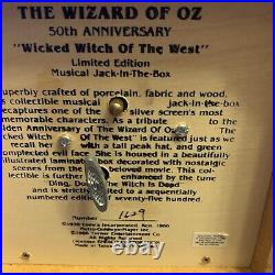 The Wizard of Oz Enesco 50th Anniversary Wicked Witch Musical Jack-In-The-Box