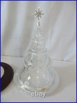 Thomas Kinkade Crystal Holiday Reflections Musical Tabletop Christmas Tree COA