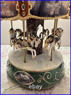 Thomas Kinkade Victorian Carousel Heirloom Porcelain Music Player Electric Works