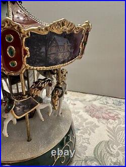 Thomas Kinkade Victorian Carousel Heirloom Porcelain Music Player Electric Works