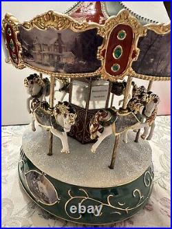 Thomas Kinkade Victorian Carousel Heirloom Porcelain Music Player Electric Works