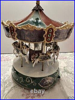 Thomas Kinkade Victorian Carousel Heirloom Porcelain Music Player Electric Works