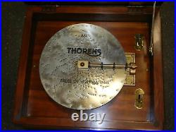 Thorens 11 Disc Music Box with 6 Discs Works Great Rare Nice Music Box