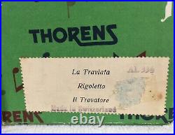 Thorens 3 Song 36 Note Movement Music Box La Traviata, Rigoletto, Il Trovatore