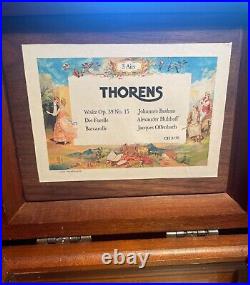 Thorens 36 Note Music Box. Walnut. Waltz, Die Forelle, Barcarolle. SEE VIDEO