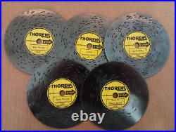 Thorens Gramophone antique swiss made with 5 Discs Parts only NO Wind up crank