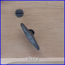 Thorens Music Box 2 Songs Cylinder Switzerland Shield Wood Box