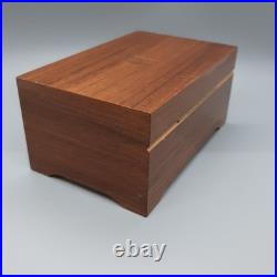 Thorens Music Box 2 Songs Cylinder Switzerland Shield Wood Box