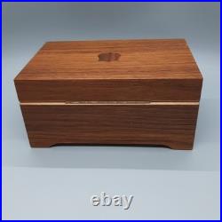 Thorens Music Box 2 Songs Cylinder Switzerland Shield Wood Box