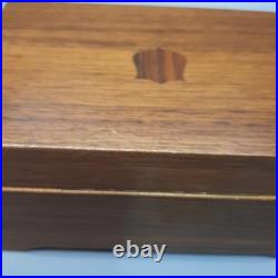 Thorens Music Box 2 Songs Cylinder Switzerland Shield Wood Box