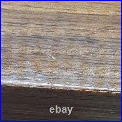 Thorens Music Box 2 Songs Cylinder Switzerland Shield Wood Box