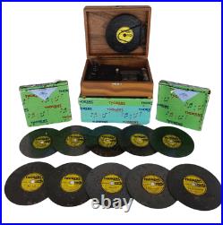 Thorens Music Box AD30W Swiss Wind Up 15 Metal Music Discs Vintage PARTS REPAIR