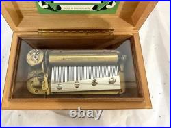 Thorens Music Box Wooden Made In Switzerland Functional Works 3 Songs 50 Notes