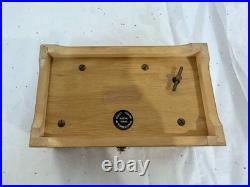 Thorens Music Box Wooden Made In Switzerland Functional Works 3 Songs 50 Notes