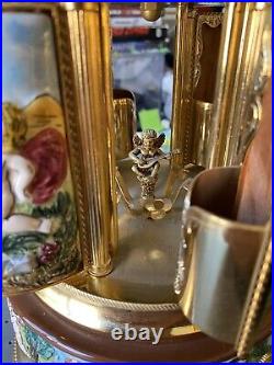 Thorens Swiss Cherub Lipstick Cigarette Music Box Carousel Rigoletto AS-IS