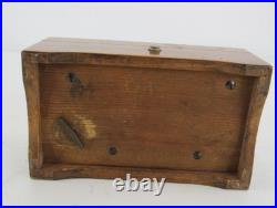 Thorens Swiss No. 30 Wind-Up Wooden Cylinder Music Box in Wooden Case. 4 Airs