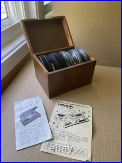 Thorens Switzerland 41 music discs in Wooden Box with Original Papers Rare