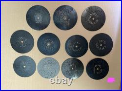 Thorens Switzerland 41 music discs in Wooden Box with Original Papers Rare