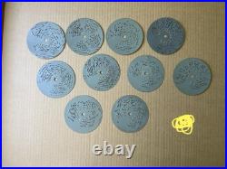 Thorens Switzerland 41 music discs in Wooden Box with Original Papers Rare