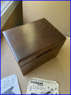 Thorens Switzerland 41 music discs in Wooden Box with Original Papers Rare