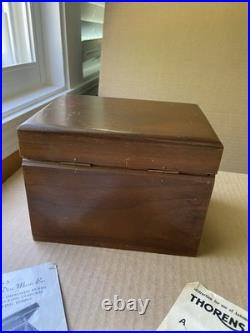 Thorens Switzerland 41 music discs in Wooden Box with Original Papers Rare