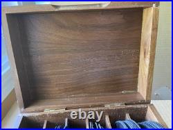 Thorens Switzerland 41 music discs in Wooden Box with Original Papers Rare