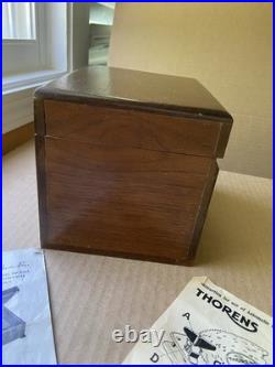 Thorens Switzerland 41 music discs in Wooden Box with Original Papers Rare